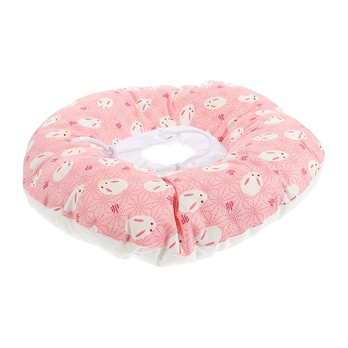 Abaodam Haustierkopfbissabdeckung hundekragen hundehalstuch Katzenkragen Katzenhalsband mit beruhigende Katzen Halsring für Haustiere Erholungshalsband für Haustierkatzen PP Baumwolle Rosa von Abaodam