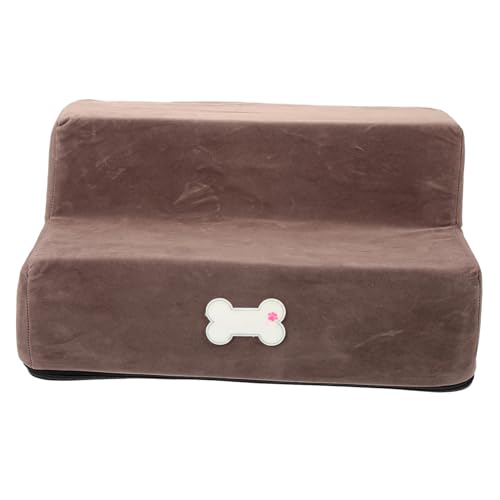 Abaodam Haustiertreppe für Hunde, tragbare Hunderampe, leichtes und rutschfestes Design für Welpen und Kätzchen, um Betten und Sofas tief zu erreichen, für ältere Menschen von Abaodam