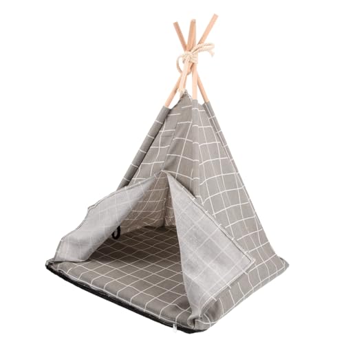 Abaodam Haustierzeltnest Katzenzelt Faltbar Drinnen Haustierzelt Für Katzen Haustierzelt Im Freien Katzen Teepee Gemütlich Leinen Klein Zelte Zum Campen Katzenbetten Bettzelt Hölzern Grau Abaodam Haustierzeltnest Katzenzelt Faltbar Drinnen Haustierzelt Für Katzen Haustierzelt Im Freien Katzen Teepee Gemütlich Leinen Klein Zelte Zum Campen Katzenbetten Bettzelt Hölzern Grau von Abaodam