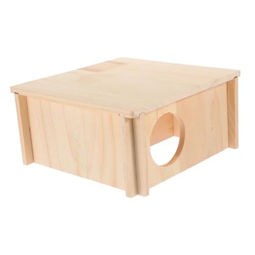 Abaodam Hölzernes Hamsterversteck Sicheres und Langlebiges Haus für Kleintiere für Hamster Meerschweinchen und Rennmäuse Gemütliches Rückzugsort mit Exquisiter Abaodam Hölzernes Hamsterversteck Sicheres und Langlebiges Haus für Kleintiere für Hamster Meerschweinchen und Rennmäuse Gemütliches Rückzugsort mit Exquisiter von Abaodam