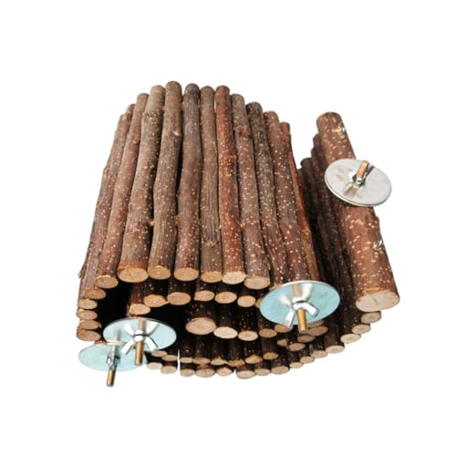 Abaodam Holz Hängebrücke Pet Kletterleiter aus Apfelholz für Hamster Mäuse Kleintiere Robustes Kauspielzeug und Spielplatz für Nagetiere Einfacher Reinigungsspielplatz Abaodam Holz Hängebrücke Pet Kletterleiter aus Apfelholz für Hamster Mäuse Kleintiere Robustes Kauspielzeug und Spielplatz für Nagetiere Einfacher Reinigungsspielplatz von Abaodam