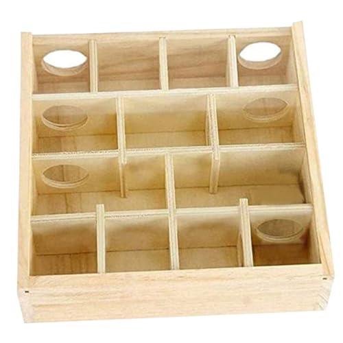 Abaodam Holz Hamster Labyrinth Interessantes Mauslabyrinth Für Kleine Haustiere Fördert Bewegung Und Geistige Aktivität Langlebig Und Sicher Für Hamster Und Meerschweinchen von Abaodam