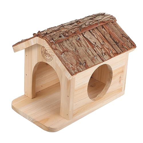 Abaodam Holz Hamsterhaus Kleines Nistplatz Haustier Versteck aus Stabiler Glatter Konstruktion für Hamster Zwerghamster Chinchilla und Kleintiere als Schlaf und Spielhaus von Abaodam