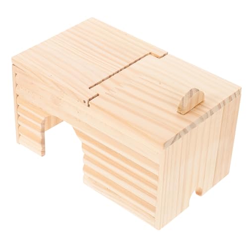Abaodam Holz Hamsterhaus für Kleintiere Stabiles Haustier Nest Warmes Schlafhaus für Zwerghamster und Chinchillas Langlebiges Holzspielzeug für Innenbereich als Versteck und Spielplatz von Abaodam