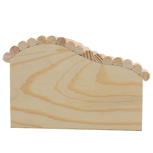 Abaodam für Hamster Bewegliches Spielhaus aus Naturholz Hamsterversteck mit Tür für Kleintiere Sicheres Haustierzubehör für Mäuse und Zwerghamster von Abaodam