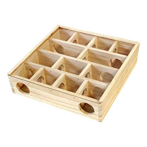 Abaodam Holz Maze für Hamster Interaktives Labyrinth für Kleine Haustiere Sicheres Design mit Hohen Rändern Langlebiges Naturmaterial für Spiel und Bewegung Abaodam Holz Maze für Hamster Interaktives Labyrinth für Kleine Haustiere Sicheres Design mit Hohen Rändern Langlebiges Naturmaterial für Spiel und Bewegung von Abaodam