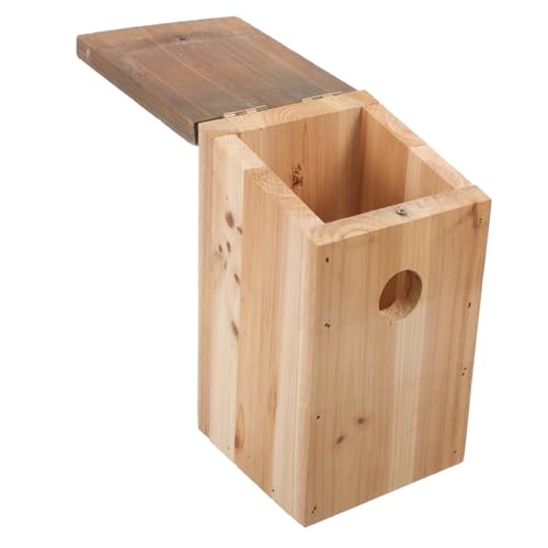 Abaodam Holz-nistkasten Für Vögel Wetterfestes Design Für Garten Und Balkon Handgefertigte Vogelhaus Aus Massivholz Für Wildvögel Und Haustiere von Abaodam