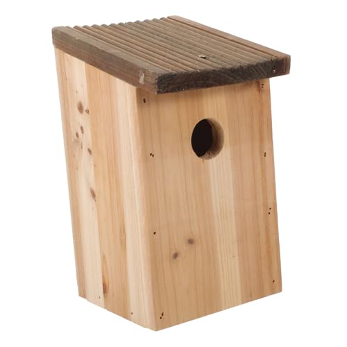 Abaodam Holz Vogelhaus für Außenbereich Nistkasten aus Massivem Holz für Garten Terrasse für Kleine Papageien und Vogeldekoration von Abaodam