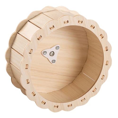 Abaodam Hamsterrad aus Holz Laufrad für Hamster Igel und Rennmäuse als Spielzeug für Kleine Haustiere Fördert Bewegung und Gesundheit von Abaodam