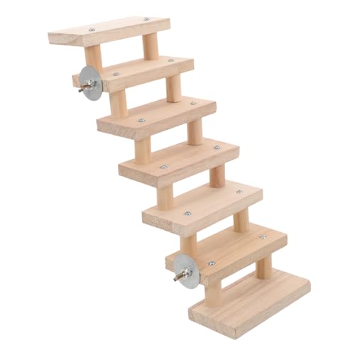 Abaodam Holzleiter Für Hamster Kletterspielzeug Für Kleine Haustiere Und Sicher Für Käfige Fördert Balance Und Koordination Vielseitig Einsetzbar Für Chinchillas von Abaodam
