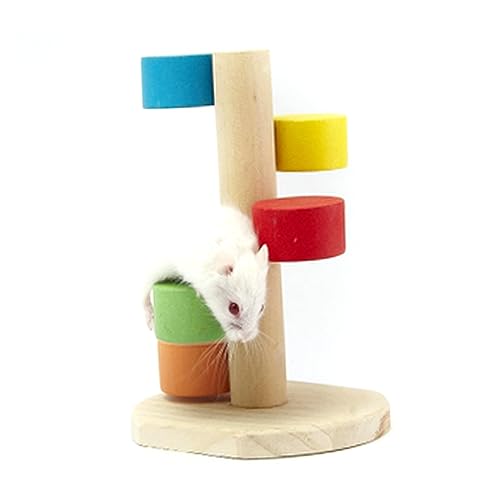 Abaodam Holzleiter Für Haustiere Kletterspielzeug Für Hamster Holz Fördert Aktivität Für Käfige Und Nager von Abaodam