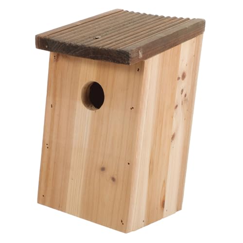 Abaodam Holzsittich Nistkasten für Wellensittiche und Nymphensittiche Vogel Nisthaus aus Massivem Holz für Garten Balkon und Innenhof Sicheres Versteck für Wildvögel von Abaodam