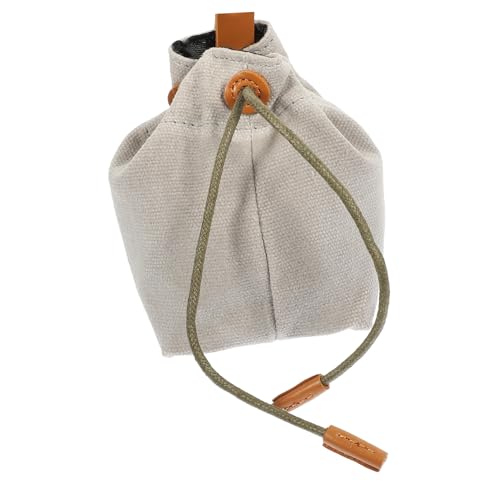 Abaodam Hund Snack Tasche Beutel Hundetasche behandeln Haustiere groß Tasche für Tiernahrung tragbare Leckerlitasche Hundefutterhalter Tasche mit Schnalle Segeltuch Grey von Abaodam
