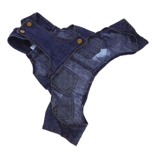 Abaodam Hunde Jeanshosen für Kleine Hunde Denim Hose mit Verstellbarem für Outdoor Aktivitäten und Besondere Anlässe Einfach Anzuziehen von Abaodam