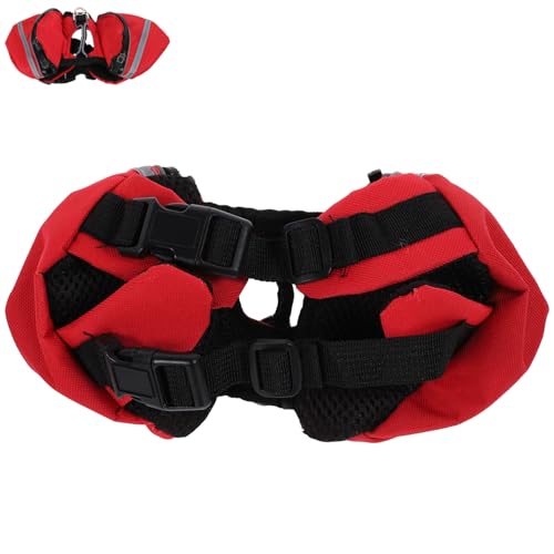 Abaodam Hunde Rucksack Camping Rucksack für Hunde Haustierträger Hunderucksack Geschirr klein Outdoor-Rucksack für Hunde Welpentragerucksack Hundetragerucksack Haustierreiseträger rot von Abaodam