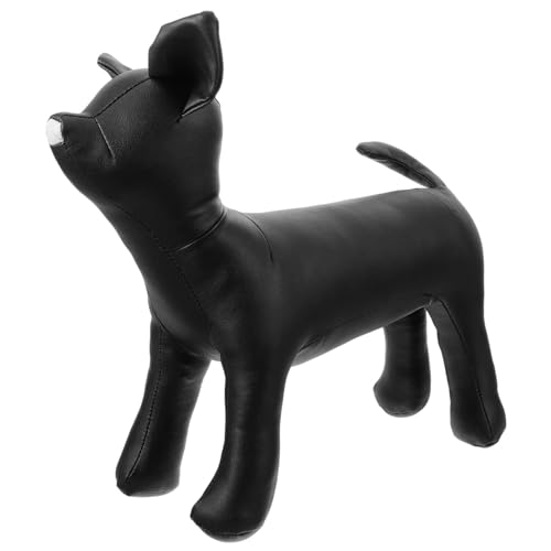 Abaodam Hundeschaufensterpuppe Für Kleidungsausstellung Stehendes Hundemodell Aus Pu-Leder Ausstellungsmodell Für Hundekleidung Und Requisiten von Abaodam