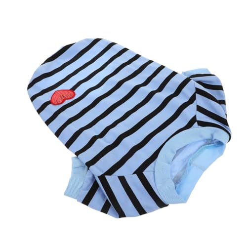 Abaodam Hunde-T-Shirt Hundeshirts für kleine Hunde Welpenhemden Hemd für Hund Haustier Abdeckung Hundebekleidung hundekleidung Atmungsaktive Hundehemden Hundeshirt Baumwolle Blue von Abaodam