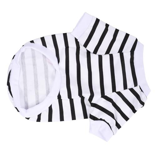 Abaodam Dog Cotton Thin Shirt Für Und Sommermode Atmungsaktives Gestreiftes T-Shirt Für Kleine Mittelgroße Hunde Baumwolle Angenehm Leicht Und Für Kostümpartys Und Alltag von Abaodam