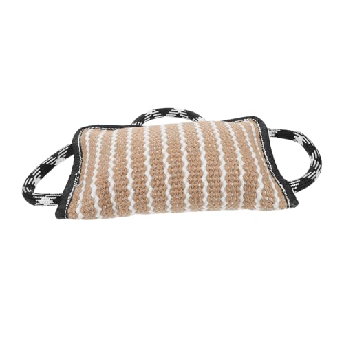 Abaodam Flachs-hundespielzeug Mit Griffen Fürs Training Welpen-beißkissen Aus Widerstandsfähigem Material Zerrspielzeug Zum Tauziehen Und Kauen Abaodam Flachs-hundespielzeug Mit Griffen Fürs Training Welpen-beißkissen Aus Widerstandsfähigem Material Zerrspielzeug Zum Tauziehen Und Kauen von Abaodam