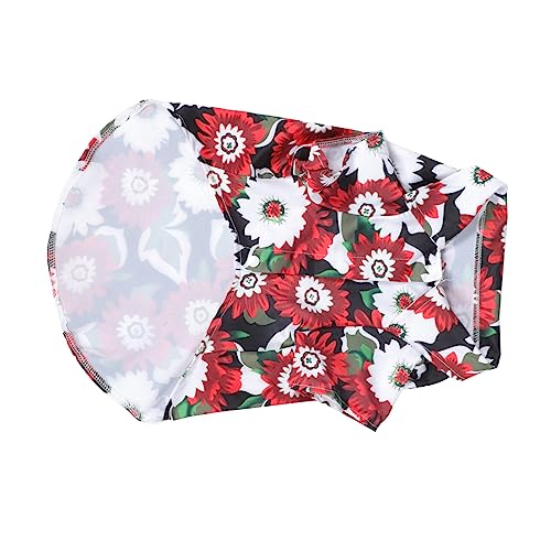 Abaodam Hundehemd Dog Costume hundekostüme Dog Clothes Dog Sweater Hundeshirt rot für Hunde Kühlung Baumwollhemd mit Welpe Strand Outfit Haustierkleidung sommerliche hundebluse Baumwolle von Abaodam