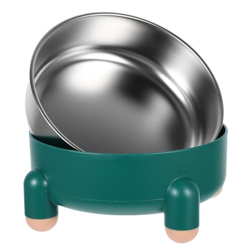 Abaodam Hundenapf Katzennapf Hund wassernapf kleine Hundefutterschale Nicht -Slip -Hundeschalen Nicht-Schlupf-Hundeschale aus Edelstahl Katzenfutterschale Rostfreier Stahl Green von Abaodam
