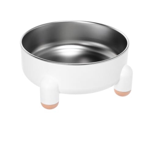 Abaodam Hundenapf Kleine Metallhundschalen Futternapf Für Hunde Hundeerzogene Näpfe Wasserschale Aus Edelstahl Erhöhter Wassernapf Für Hunde Futternapf Aus Edelstahl Weiß Rostfreier Stahl von Abaodam