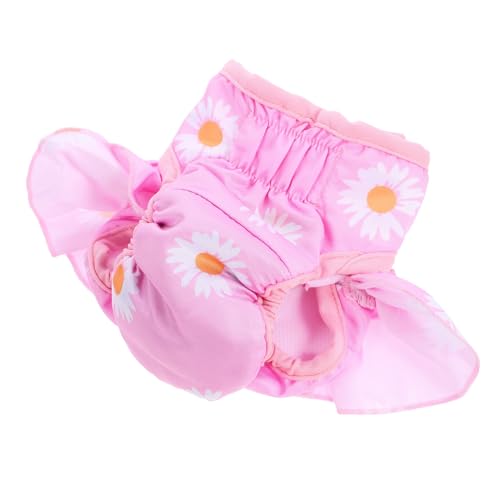 Abaodam Hundewindel für Hündinnen Waschbare Wiederverwendbare Hundehose für Hochsaugfähig Weichem Baumwollmaterial Welpen und Kleine Pinker von Abaodam