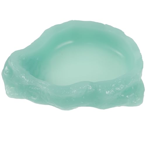 Abaodam Im Dunkeln Leuchtender Wassernapf Schüssel Reptil Essen Gecko-Feeder Gecko Water Bowl Gericht Klein Schildkröte Groß Fütterung Für Light Green Harz von Abaodam