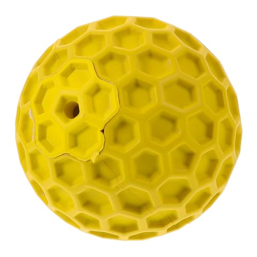Abaodam Interaktiver Hundespielball mit Zahnpflegefunktion Robustes Quietschspielzeug aus Langlebigem Gummi für Welpen und Große Hunde Fördert Kauspaß und Saubere Zähne Zufällige Farbe von Abaodam