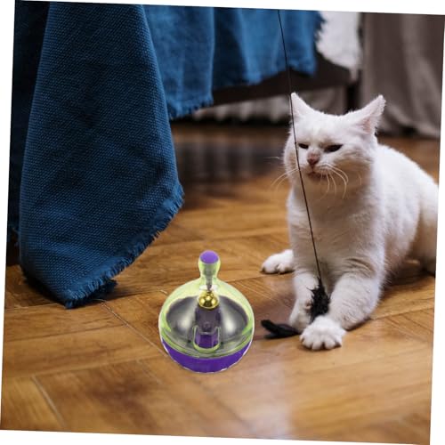 Abaodam Interaktiver Katzenspielzeug Leckerli Spender Haustier Intelligenzspielzeug für Katzen und Hunde Leichter Langlebiger Automatischer Futterspender Fördert Bewegung Zufällige Farbe von Abaodam