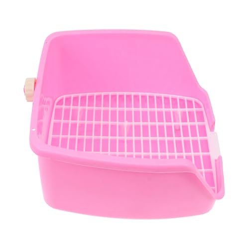 Abaodam Kaninchen Toilette aus Robustem Kunststoff Kompakte Ecktoilette für Kleine Haustiere Wie Kaninchen Chinchillas Meerschweinchen und Hamster Langlebig und Leicht zu Reinigen für von Abaodam