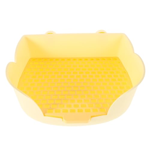 Abaodam Kaninchentoilette Ecktoilette mit Trennfunktion für Urin und Ausscheidungen Verhaltens-trainingshilfe für Kaninchen Meerschweinchen Chinchilla Einfache Installation Hygienisches von Abaodam
