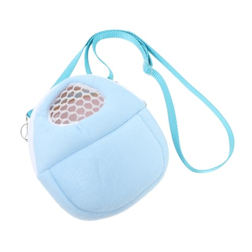 Abaodam Kaninchenträger Haustier Rucksack Hamster transportbox Reisetasche für Kleintiere Hamster Schlafplatz Hamster -Tragetasche Trageschlaufe für Haustiere Hasenträger Samt Sky-Blue von Abaodam