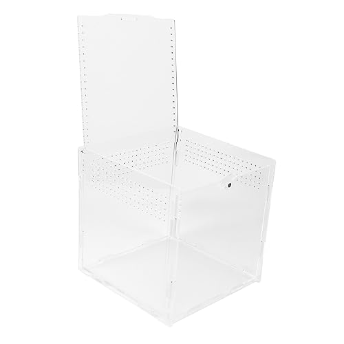 Abaodam Kasten Haustierkiste acrylbehälter Reptilien inkubator Spinnen Box spinnenbox Schlange Zucht schleichtiere Reptilien-Terrarium-Lebensraum Kletternder Futterbehälter für Haustiere von Abaodam