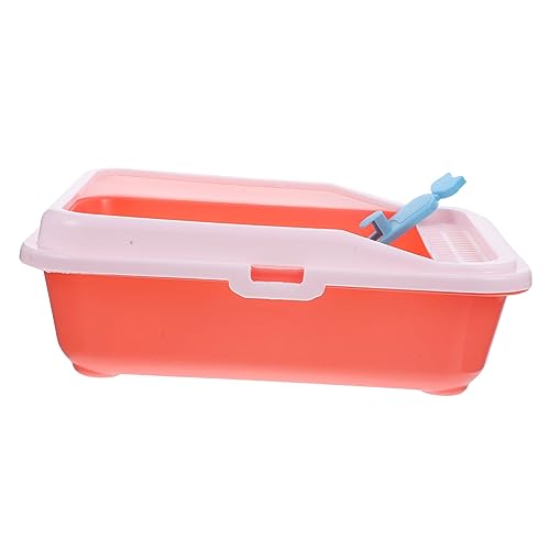 Abaodam Kasten Katzentoilette dustbin streuwanne Katzen streue katzenstreu Katzenklo für Freigänger drinnen Wurf Scoop strapazierfähige Katzenbettpfanne Haustier Katzenklo Sport Rosa Abaodam Kasten Katzentoilette dustbin streuwanne Katzen streue katzenstreu Katzenklo für Freigänger drinnen Wurf Scoop strapazierfähige Katzenbettpfanne Haustier Katzenklo Sport Rosa von Abaodam