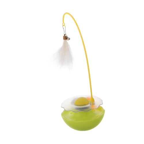 Abaodam Katze Plattenspieler Katze Crinkle Toy Ball Katzen-Teaser-zauberstab- Interaktiver Rolling Cat Toy Ball Hundespielzeug Katzensachen Neckereistab Für Katze Abs von Abaodam