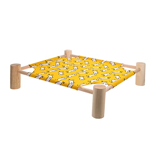 Abaodam Katzenhängematte Bett Erhöhtes Haustierbett Abnehmbar Waschbar Für Kleine Umweltfreundliches Design Stabiler Holzstab Und Entspannen Abaodam Katzenhängematte Bett Erhöhtes Haustierbett Abnehmbar Waschbar Für Kleine Umweltfreundliches Design Stabiler Holzstab Und Entspannen von Abaodam