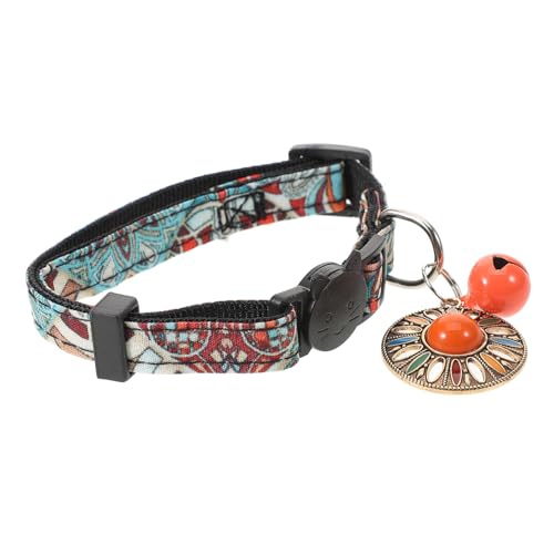 Abaodam Katzenhalsband mit Glöckchen Retro Design für Haustiere Verstellbares Welpenhalsband Langlebig für Partys und Festivals Macht Haustier Abaodam Katzenhalsband mit Glöckchen Retro Design für Haustiere Verstellbares Welpenhalsband Langlebig für Partys und Festivals Macht Haustier von Abaodam