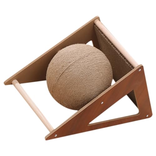 Abaodam Katzenkratzspielzeug aus Wellpapier Dreieckige Kratzfläche mit Ball für Katzen Tragbar und Langlebig für Zuhause oder Tiergeschäfte Abaodam Katzenkratzspielzeug aus Wellpapier Dreieckige Kratzfläche mit Ball für Katzen Tragbar und Langlebig für Zuhause oder Tiergeschäfte von Abaodam