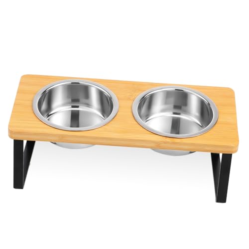 Abaodam Erhöhte Futternäpfe Für Katzen Und Hunde Mit Edelstahl-doppelschalen Stabiler Futter Und Wassernapf Mit Rutschfestem Stand Ergonomisch Gestaltet Für Gesunde Fütterung Abaodam Erhöhte Futternäpfe Für Katzen Und Hunde Mit Edelstahl-doppelschalen Stabiler Futter Und Wassernapf Mit Rutschfestem Stand Ergonomisch Gestaltet Für Gesunde Fütterung von Abaodam
