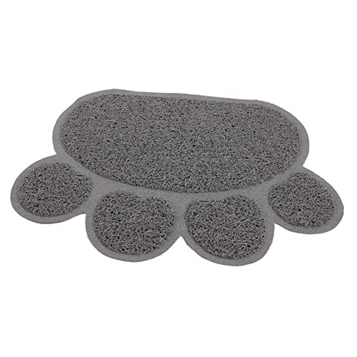Abaodam Katzenstreu Matte Pads Katze Wohnungskatzen Haustier -Fütterungsmatte Wurf Fänger für Haustierfuttermatte kleine katzenstreumatte katzenfutter pad Haustier Katzentoilette PVC Grau von Abaodam