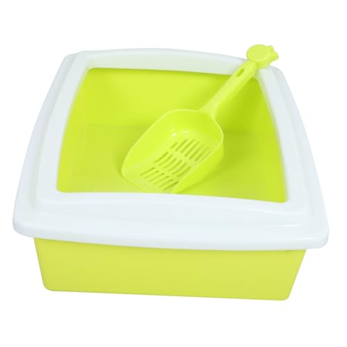 Abaodam Katzentoilette Katzenklo Streupellets Katzentaschen Türstopper für Katzen klumpende Katzenstreu Wurf Türriegel Katzentür Katzennapf erhöht Katzenstreuschaufel Abs Light Green von Abaodam