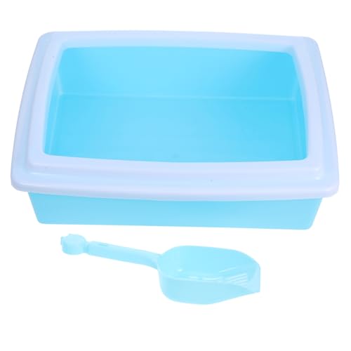 Abaodam Cat Litter Box Halbgeschlossen Pflegeleichte Katzentoilette Mit Offenem -Design Für Kätzchen Und Erwachsene Katzen Strapazierfähigem Material Blau Abaodam Cat Litter Box Halbgeschlossen Pflegeleichte Katzentoilette Mit Offenem -Design Für Kätzchen Und Erwachsene Katzen Strapazierfähigem Material Blau von Abaodam