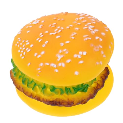 Abaodam Kauspielzeug Hamburger für Quietschspielzeug aus Vinyl Zahnpflege für Kleine und Mittelgroße Welpen Attraktives und Design für Kauen von Abaodam
