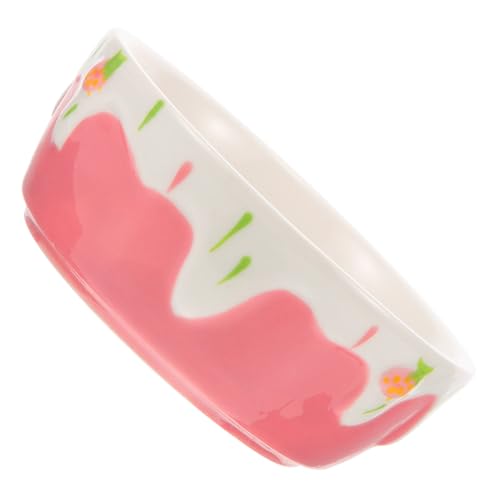 Abaodam Keramischer Hamster Futternapf Umkippen für Meerschweinchen und rutschfest Design Einfache Futter und Wassernapf von Abaodam