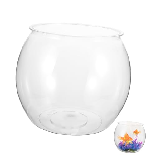 Abaodam Klarer Kunststoff Fischbehälter für Schreibtisch Transparente Aquarien für Goldfische und Schildkröten Langlebig und Pflegeleicht für Dekoration und Kleine Haustiere von Abaodam