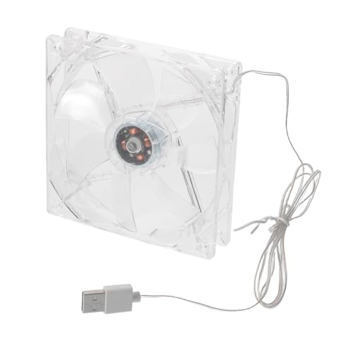 Abaodam Kleiner Haustier- USB-betrieben Transparenter Kunststoff Leiser Sommer-kühlventilator für Hamsterkäfig Hundehütte Meerschweinchen Eichhörnchen Geräuscharme Luftzirkulation von Abaodam