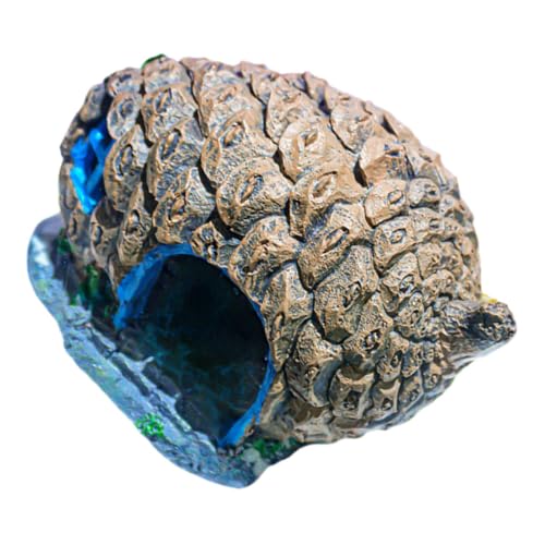 Abaodam Kleines Fischversteck, Tannenzapfenhaus, einzigartige Aquarium-Dekoration für Garnelen, kompakte Tannenzapfenhöhle, Ornament, langlebig, sicheres Aquarium-Zubehör Abaodam Kleines Fischversteck, Tannenzapfenhaus, einzigartige Aquarium-Dekoration für Garnelen, kompakte Tannenzapfenhöhle, Ornament, langlebig, sicheres Aquarium-Zubehör von Abaodam