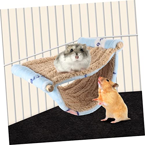 Abaodam Kleintier Doppel Etagen Hängematte aus Atmungsaktivem Material Komfortables Kuschelbett für Hamster Ratten Meerschweinchen Warmes und Stabiles Schlafzubehör für Käfige von Abaodam