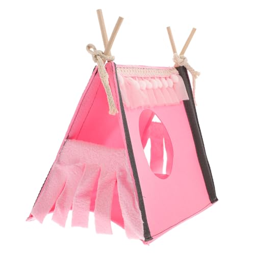Abaodam Kleintier Kuschelnest Ecke Versteck Warmes Schlafhaus für Meerschweinchen Hamster Kaninchen und Kleine Haustiere Rosa Zelt Nest für Gemütlichen Rückzugsort von Abaodam